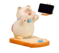 zwxqe Desk Phone Stand, Cat Figurine Tablet Accessories, Smartphone Holder, Adjustable Mobile Dock for Home Living Room Bedroom Study Video Calls Meetings Work Media Viewing Reading