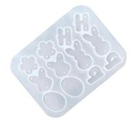 Zwxqe DIY Silicone Earring Molds, Easter Craft Stencils with Butterfly, Flower Rabbit and Egg Shapes, Perfect for Holiday Jewelry Making, Family Crafting School Projects and Home DIY Fun for Women