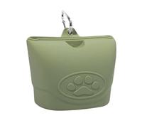 zwxqe Dog Treat Pouch, Silicone Storage Waist Bag, Odor Resistant Container, Waterproof Snack Organizer Pack, Hands- Pet Gear for Walking and Training Outdoors, 4.45x3.74x2.36 Inches