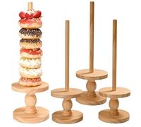 zwxqe Donut Stand - 4 piezas Display Rack - Donut Tower Stand Bagel Holder | for Bagel Food Wedding Birthday Christmas Shower Serving Catering Buffet Home Restaurant Farmhouse