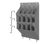 Zwxqe Door Shoe Organizer - Vertical Hanging Shoe Rack, 12 Pocket Storage Bag with Steel Hooks, Mesh Transpirable Pockets, for Dormitory Rooms, Versatile Wall Hanging Organizer for Renters