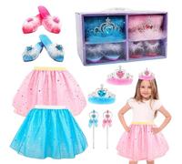 zwxqe Dress Up Toys & Jewelry Boutique, Children's Princess Dress, Role Play Princess Costume Set, Fancy Birthday Party Dress, Dress-Up Clothes for Girls, Girls Halloween Disfraces, Princess Costume