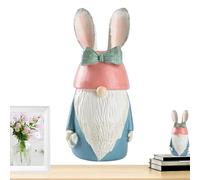 Zwxqe Easter Bunny Figurine, Resin Garden GNOME with Bow and Ears, Cute Outdoor Decor for Spring, for Home Yard Indoor Display, Gran regalo para y coleccionistas de temporada