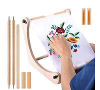zwxqe Embroidery Stand, Wooden Stitching Frame, Adjustable Needlework Holder, Cross Support Tool, Sewing Display Accessory for Crochet Chairs Travel Beds Home Use, 11,81/15,75 pulgadas