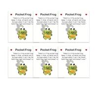 zwxqe Emotional Hug Card, Resin Frog Support Cards, Inspirational Greeting, 6-Pack Little Toad Letter for Birthday, Wedding, Family and Friends Keepsake, 2,76 x 2,76 pulgadas