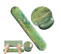 zwxqe ergonómico Mice Pad, Keyboard Hand Rest, Wrist Support, Foam Mice Support, Water Lily Oil Painting Ergonomic Mice Pad with Wrist Support, 17,32 x 3,15 x 0,71 pulgadas