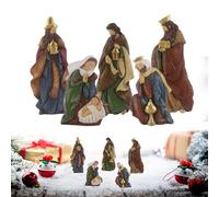 zwxqe Escena De La Natividad Juntos,Colección Religiosa Clásica - Estatuillas De La Natividad Estatuas De Navidad,para Mesa De Comedor Capa De Ventana Iglesia Escuela Adultos Madre
