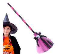 zwxqe - Escoba de disfraz de de Halloween | Disfraz de de cuento de para niñas, escoba de sombrero de mago para juego de rol, cosplay, de disfraz, noche