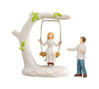 zwxqe - Figura decorativa para parejas, diseño de , decoración romántica para parejas, estatua de resina decorativa para estanterías, TV, dormitorio, padres, San Valentín, decoración