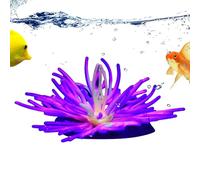 zwxqe Fish Tank Decorations, Silicona Soft Coral Ornaments for Fish Tank, Artificial Glowing in The Dark Aquarium Plants Decor for Freshwater Saltwater