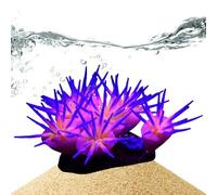zwxqe Fish Tank Glowing Coral Ornaments, Silicona Fish Tank Soft Coral Ornaments, Glowing in The Dark Artificial Aquarium Plantas Decor for Freshwater Saltwater