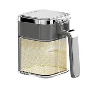 zwxqe Glass Seasoning Box, Airtight Container, Food Grade Glass Jar, Salt and Sugar Bowl, Kitchen Storage Solution, Pepper Container with Lid, Eco-Friendly Holder, Decorative Glass Jar