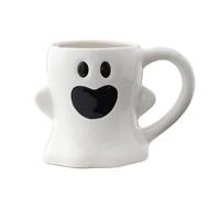 zwxqe Halloween Coffee Tazas, 400 ml Ghost Face Cute Cup, Gothic Spooky Ceramic Bottle for Tea Kitchen Party Decor, Fall-Themed Drinkware Adults Kids Café Table Holiday Beverage Display