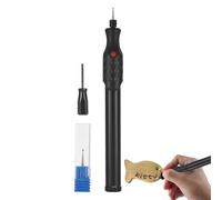 zwxqe Herramienta de grabador de madera, pluma de grabado eléctrica para metal, pequeña máquina de grabado, herramienta portátil inalámbrica para artistas Bate de talla de batería