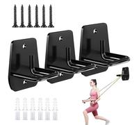 zwxqe Hook for Resistance Bands, Space Saving Metal Wall Mount, 3x Sturdy Gym Attachment Holder, Compact Equipment Organizer, Ideal para ejercicios, Home Fitness, Room Use 10,89 pulgadas