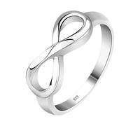 zwxqe Infinity Promise Ring, Modern Alloy Fashion Jewelry, Silver Plated Aesthetic Couple Band, Basic Daily Dating Party Accessory, Fashion Ring for Teen Girls Romantic Gift Girlfriend Wife, 9