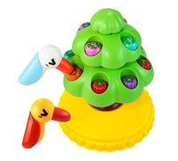 zwxqe Juego de Pesca,Juguete De Habilidad Y Motricidad Fina | Árbol en Forma De Verde Magnético con Frutas Para Recoger Luz Giratoria Y Sonidos Para Coordinación Mano- Desde 3