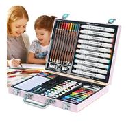 zwxqe Kids Painting Set, Oil Pastels Marker Kit, 11.81x9.06x1.97 pulgadas Educational Craft Supplies, Color Art Tools, Creative Inspiration Materials for Entertainment Summer Activities