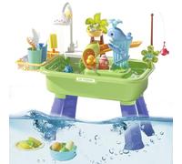 zwxqe Kids Water Table, Sand Table, Interactive Sensory Toy, Educational Outdoor, Skill Activity with Pump for Backyard Beach Home Playtime Hand-Eye Coordination, 1170/1080 g