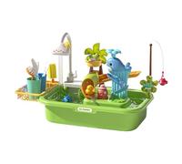 zwxqe Kids Water Table, Sand Table, Interactive Sensory Toy, Educational Outdoor, Skill Activity with Pump for Backyard Beach Home Playtime Hand-Eye Coordination, 1170/1080 g