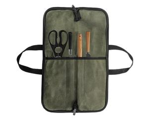 zwxqe Knives Bag, Travel Kitchenware Pouch in Waxed Canvas, Portable Chef Knives Organizer with Handle, Sturdy Storage, Cutter Bag for Culinary Professionals and Home Cooks