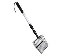 zwxqe Long Handle Cat Litter Scoop, Destacable Poop Chicken Shovel, Adjustable Fine Mesh Poop Scooper, Perfect for Multi-Cat Families and Efficient Litter Box Cleaning