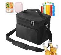 zwxqe Lunch Bags, Large Insulated Lunch Box, Leak Proof Soft Tote, Food Container, 10.04 X8.07 X6.69 Inches, Reusable Meal Carrier for School Kids Women Men Work Beach and Outdoor