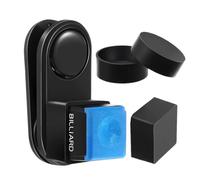 zwxqe Magnetic Billiard Chalk - Pool Cue Accessory for Convenient Use, Secure Design with Easy Grip, Holder for Home Bar Sport Practice Players Amateurs Club Members, Black Metal, Single Unit