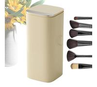 zwxqe Makeup Brush Organizer for Vanity, Automatic Lifting Brush Holder, Four Grid Storage Organizer, Beauty Tool Organizer with Lid, Cosmetic Tools Organizer, Make Up Brush Organizer with Lid