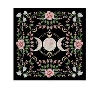 zwxqe Mantel de tarot de fase lunar, tapete de adivinación mística, tela plegable suave, 75 x 75 cm, ideal para lectores de tarot, meditación, decoración espiritual y configuración de altar