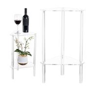 zwxqe Mesa auxiliar acrílica | Mesa auxiliar transparente | Mesa de esquina acrílica, mesas decorativas para sala de estar, mesas transparentes modernas, muebles acrílicos modernos, mesas acrílicas
