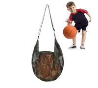 zwxqe Mesh Ball Bag, Voleibol Holder with Zipper Pocket, Soccer Ball Net Bag, Tear-Resistant Single-Shoulder Pack, Sport Equipment Storage for Hiking, Beach, Park, Campus