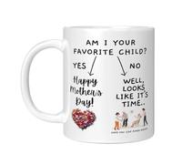 Zwxqe Mom Mug, 330 ml de cerámica divertida Mothers Day Coffee Cup, Heat Resistant Design Comfortable Ergonómico Handle, Mama Desk Decor Drinking Mug for Tea Latte Milk Water Juice Beverage Home