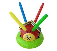 zwxqe Musical Jump and Toss Game, 2 en 1 Ladybug Toy with Lights and Sounds, Fun Summer Activity Set, Indoor Outdoor Play Equipment for Boys Girls Birthday Party Games