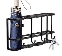 zwxqe Organizador de paraguas para pared, soporte de almacenamiento de metal de 4 ranuras, paraguas, suministros para el hogar que ahorra espacio y decoración del hogar para su uso