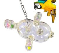 zwxqe Parakeet Ejercise Toys, Parakeet Toy Transparent Wheel, Parakeet Toy Wheel Bird Toys, Bird Toys with Multiple Feeding Holes, Parakeet Toy for African Grey, Feeding with Holes for Budgies