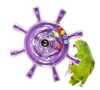 zwxqe Parrot Wheel Toy - Interactive Colorful Playset, Budgies Cage Toy for Entertaining, Bird Activity Tool, Cockatiel Conure Gear with Smooth Synthetic Finish, Enrichment Support Tool for Foraging