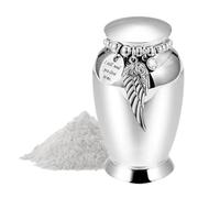 zwxqe Pet Cremation Urn, Metal Dog Ash Container, Mini Memorial Keepsake, Sturdy and Compact Design, Heartfelt Tributes for Animal Companions, Home, Shelf Display After Pet Funeral, 2,76 x 1,77