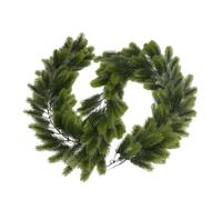 zwxqe Pine Branches - 78.74in Green Fake Cedar Garland, Soft Christmas Stems with Realistic Texture, Flexible Artificial Greenery for Home, Patio, Wall, Garden & Thanksgiving Decorations