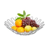 zwxqe plegable de frutas de baloncesto, transformable metal Veggie Holder, multi-functional Large Capacity Storage Bowl, Stylish Kitchen Counter Organizer for Decoración and Dining Table Display