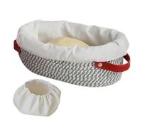 zwxqe Proofing Bowl, Oval and Round Levain Bread Basket, Bakery Baking Supplies, Doble manija Bread Rising Container with Liner and Cloth Cover for Perfect Dough Fermentation