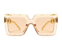 Zwxqe Retro Sunglasses, UV Protection Sunglass, Stylish Sunshade Eyewear, Outdoor Glasses, Fashionable UV Blocking Accessory for Camping Travel and Everyday Sunny Adventures, 31 g, Transparente Tea
