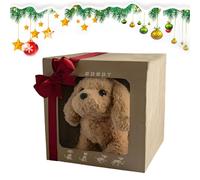 zwxqe Robot Dog 2025, Interactive Robotic Puppy Toy with Realistic Walking, Barking, Sitting & Running, Soft Stuffed Animal Pet, Powered by 2 AA Batteries, Electronic Pet Surprise for Kids and Adults
