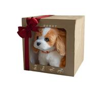 zwxqe Robot Dog 2025, Interactive Robotic Puppy Toy with Realistic Walking, Barking, Sitting & Running, Soft Stuffed Animal Pet, Powered by 2 AA Batteries, Electronic Pet Surprise for Kids and Adults