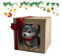 zwxqe Robot Dog 2025, Interactive Robotic Puppy Toy with Realistic Walking, Barking, Sitting & Running, Soft Stuffed Animal Pet, Powered by 2 AA Batteries, Electronic Pet Surprise for Kids and Adults