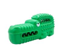 zwxqe Rubber Alligator Dog Toy, Cute Dog Toys with Squeaker, Puppy Playing Tool, Sturdy Chew Plaything to Aggressive Chewers, Interactive Pet Training Device for Active Dogs