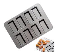 Zwxqe Small Loaf Pans For Baking, No Tick 8-Cavity Rectangle Tray, Loaf Molds For Muffins, Brownies, Cupcakes, Cheesecake, Ideal para Oven Baking And Meal Prep