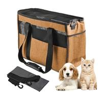 Zwxqe Small Pet Carrying Bag, Cats Travel Safety Sling Bag, Breathable Flexible Transport Supplies for Holiday Road Trip Picnic Camping Walking, Multi Pocket, Secure Lightweight Soft, 7.09x11.02 inch