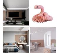 zwxqe Snake impreso en 3D, Objetos de Colección de Serpientes articulados de Oficina, Patrón Animal 3D creativo, interactivo para Niñas Adultas, Figura decorativa