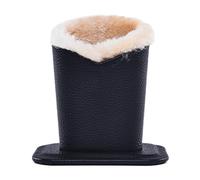 zwxqe Soporte para lentes, organizador con forro de felpa, bolsa de piel sintética para gafas de sol, funda de almacenamiento antiarañazos, soporte decorativo para noches de dormitorio, marrón, negro